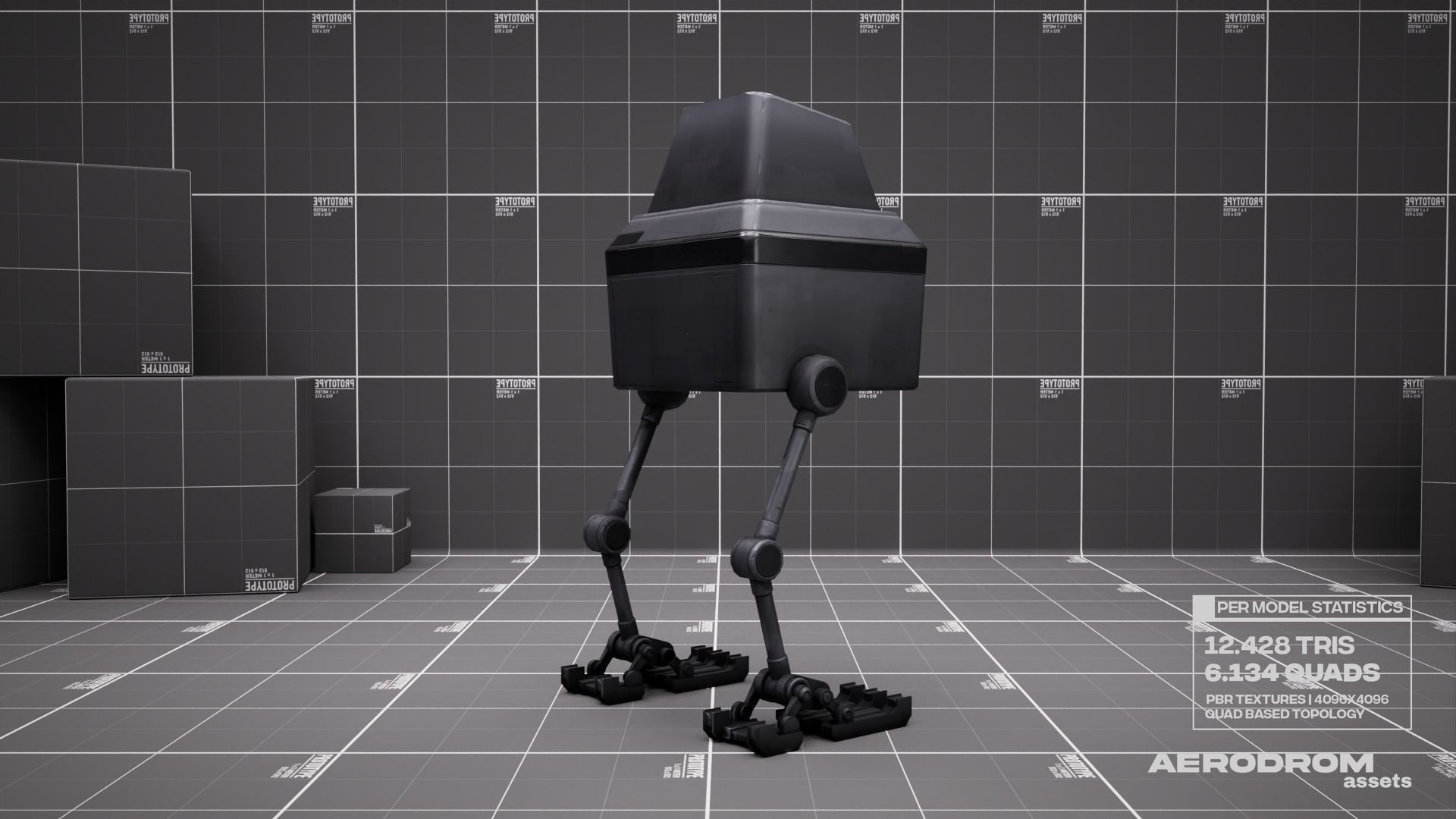 Lil Chick - GameReady Scifi Character - AR - VR Low-poly 3D model_8