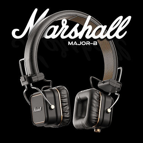 Marshall Headphone Major B Concept  3D model