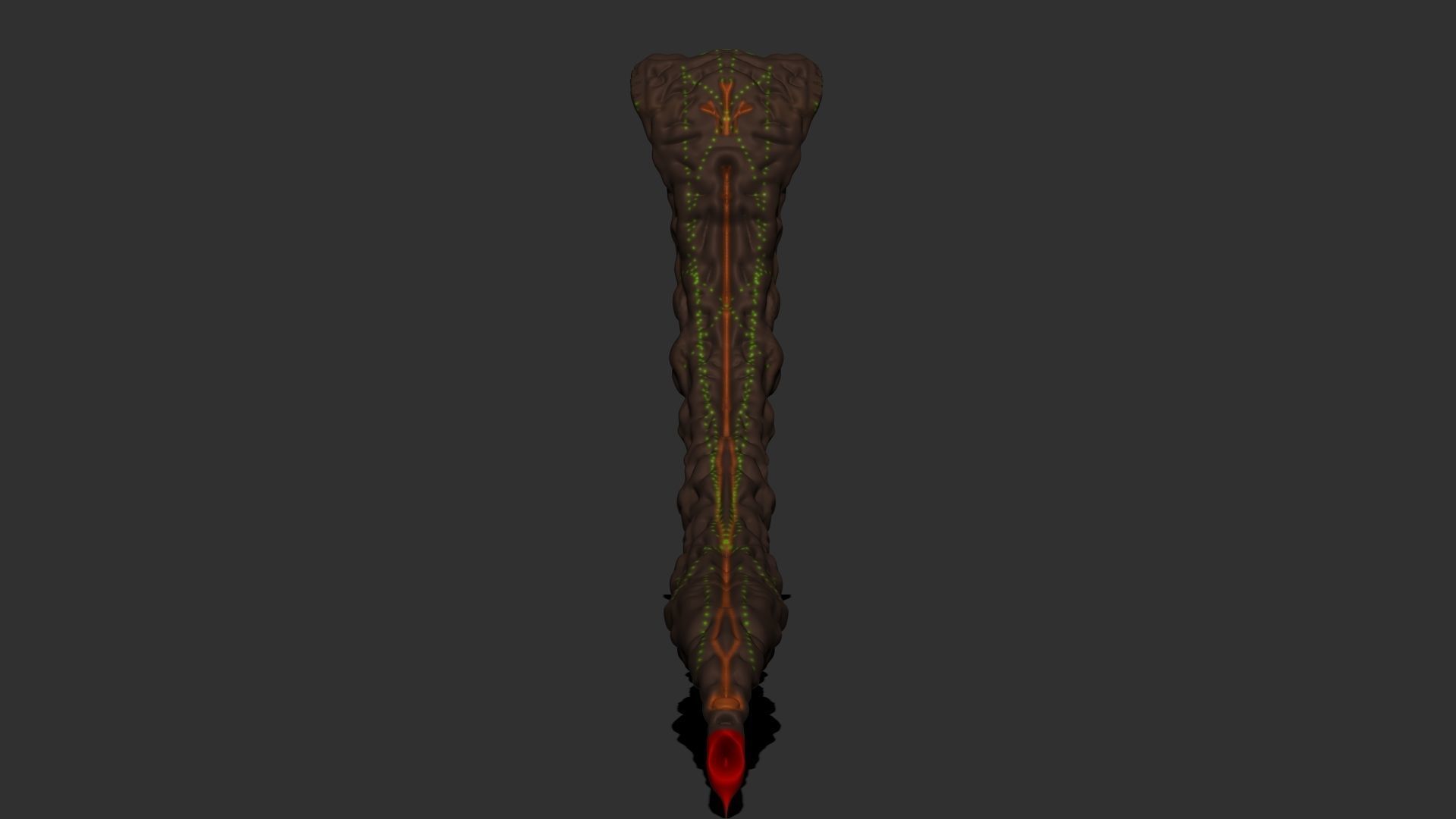 Cartoon snake Low-poly 3D model_1