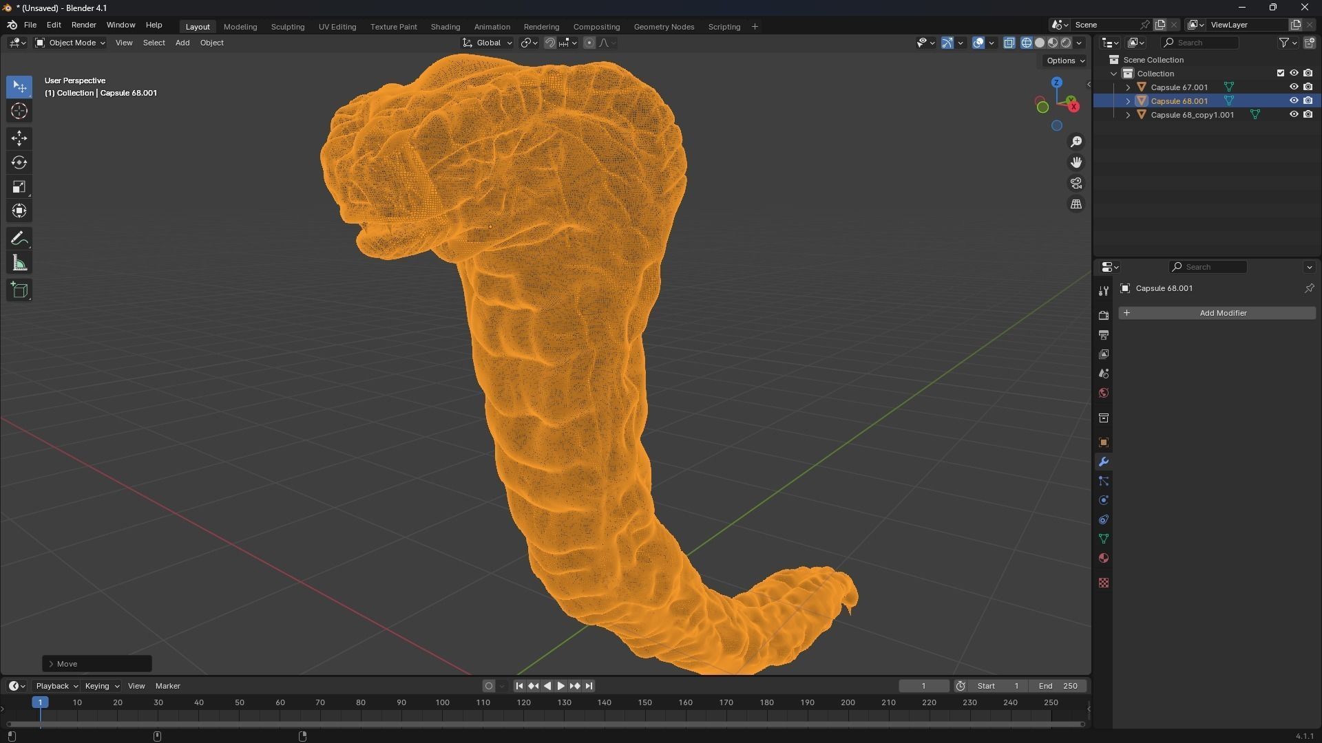 Cartoon snake Low-poly 3D model_9