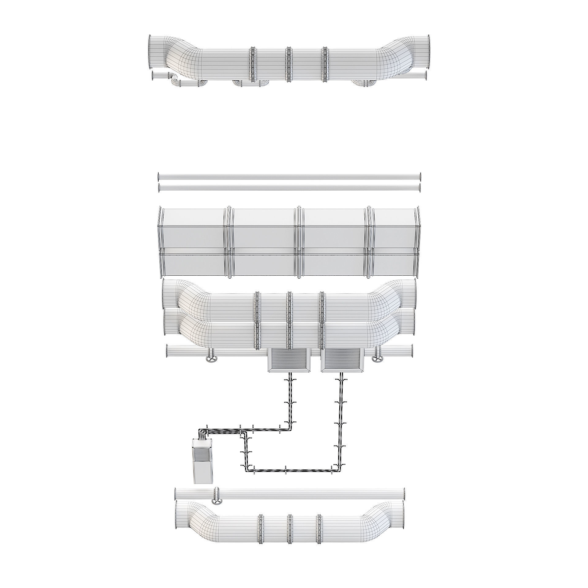 Wall Pipes 3D model_7