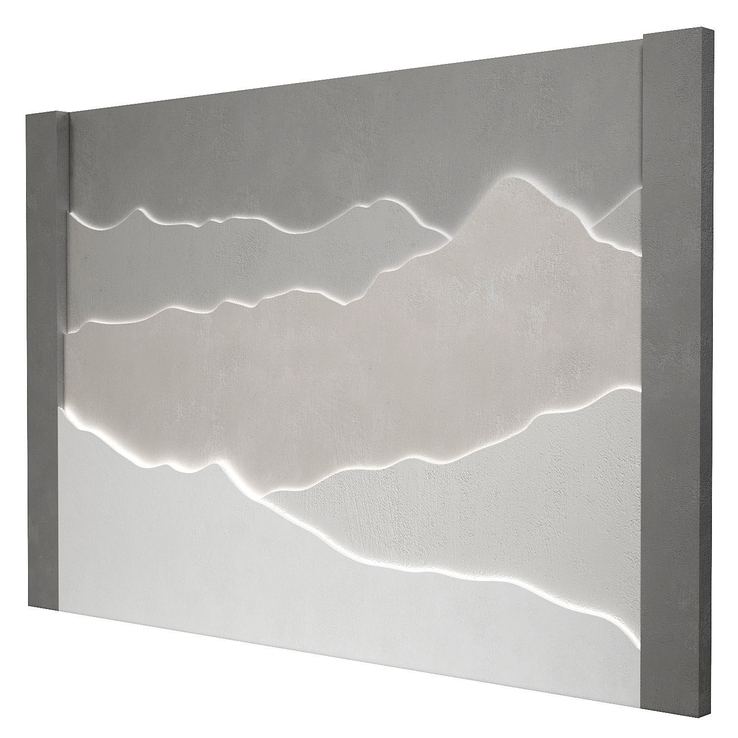 Decorativ panel wave 12 3D model_1