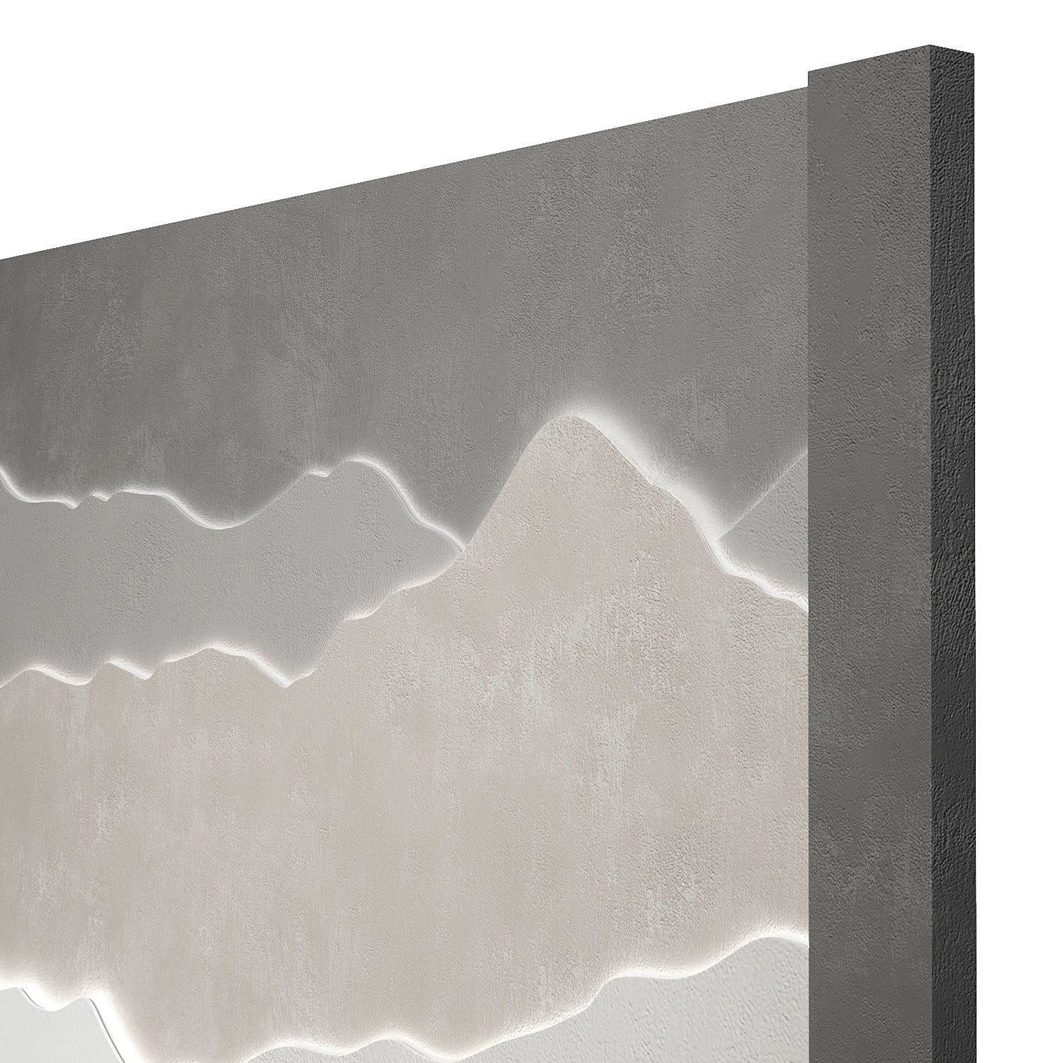 Decorativ panel wave 12 3D model_2