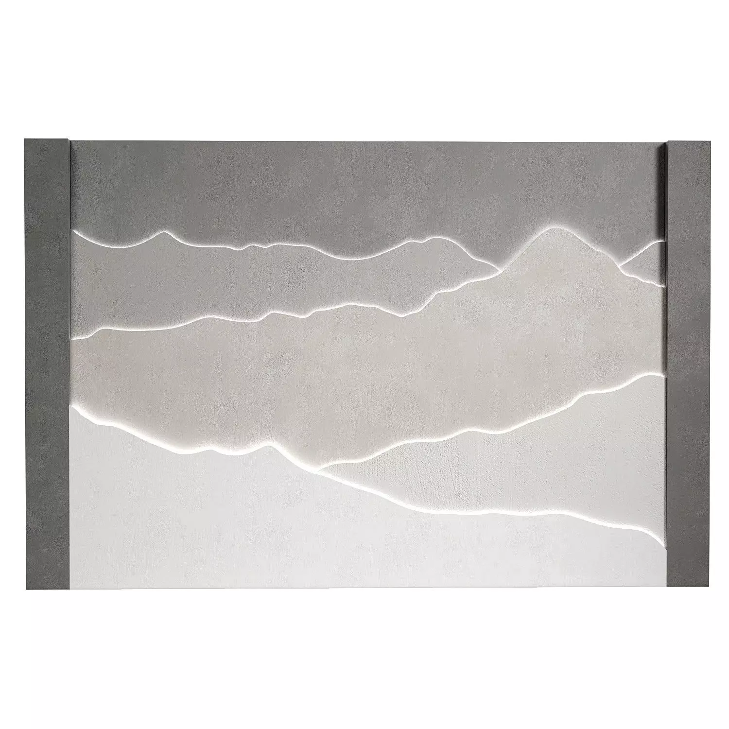 Decorativ panel wave 12 3D model_0