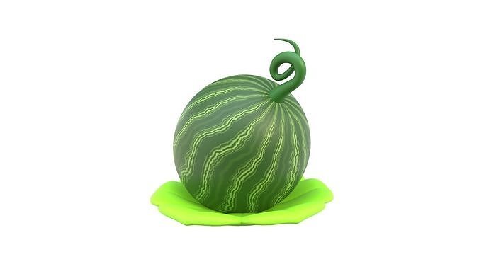 Watermelon 3D model 2