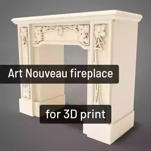 Art Nouveau fireplace - 3D printing