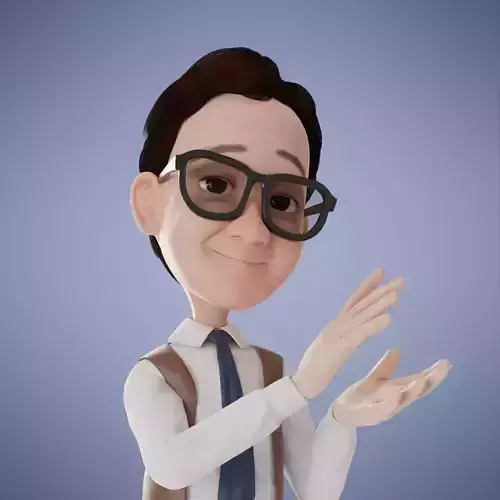 Daddy cartoon Low-poly 3D model Daddy cartoon Low-poly 3D model