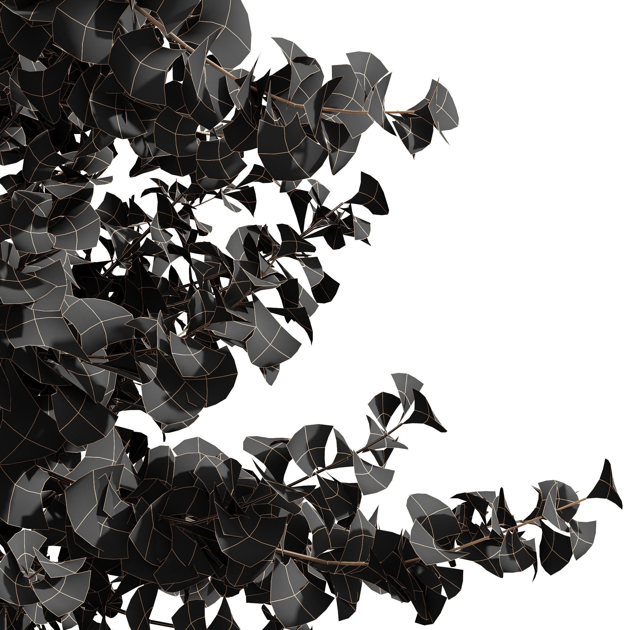 spring trees Maidenhair Ginkgo Biloba and Acer Saccharinum 3D model_4