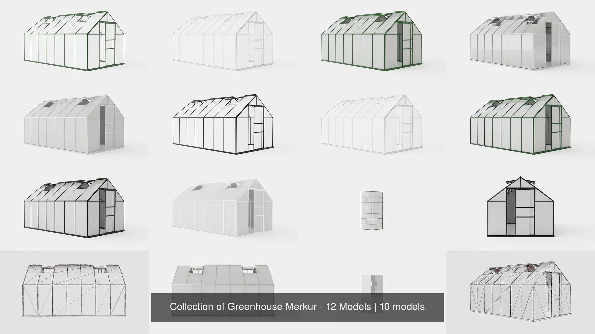 Collection of Greenhouse Merkur - 12 Models _0