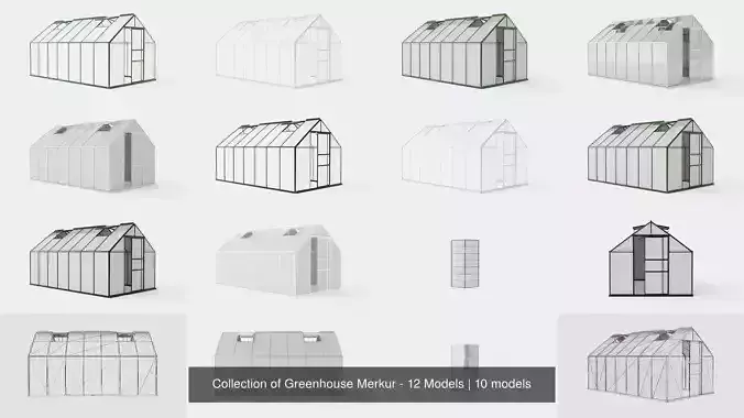Collection of Greenhouse Merkur - 12 Models 
