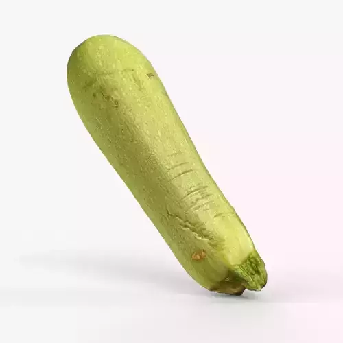 Photorealistic 3D scan of zucchini