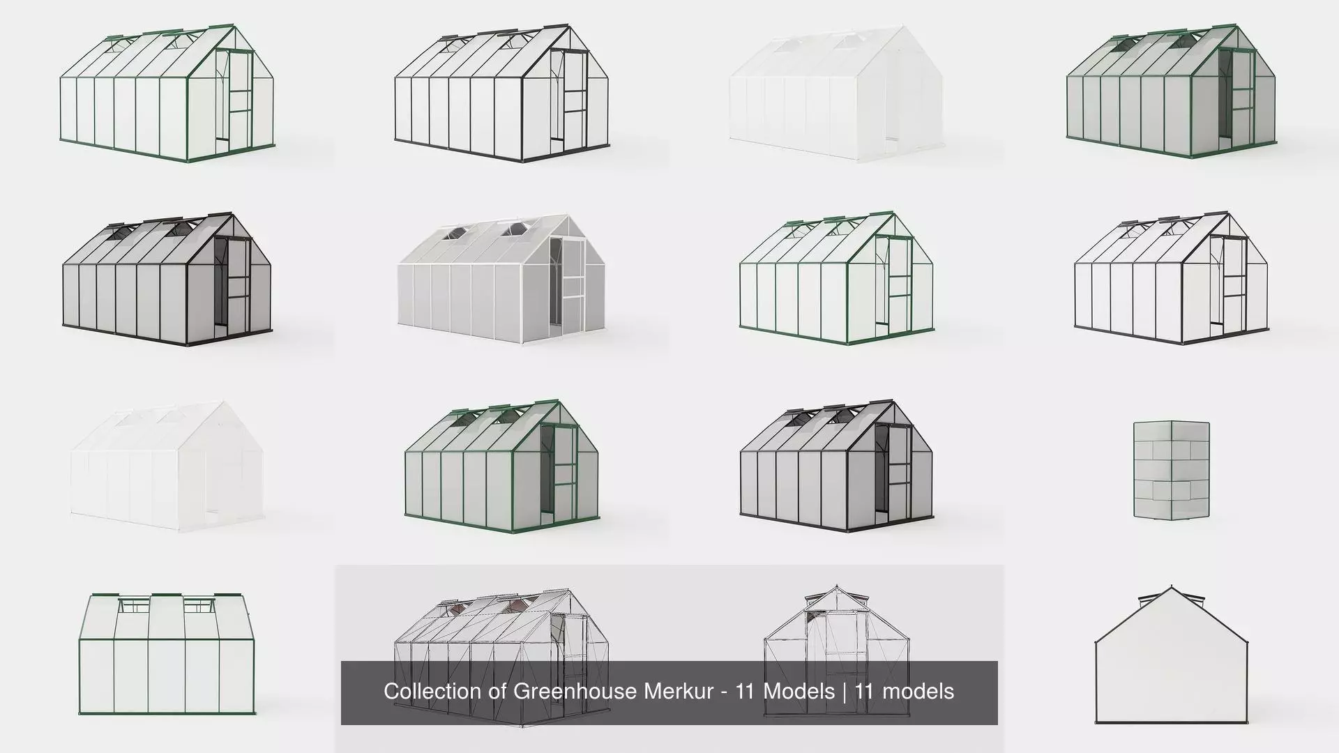 Collection of Greenhouse Merkur - 11 Models _0