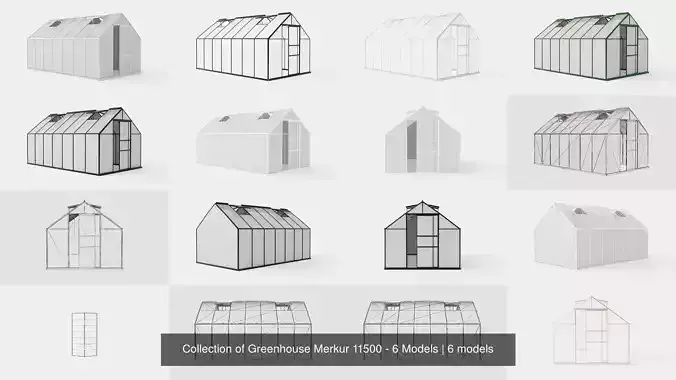 Collection of Greenhouse Merkur 11500 - 6 Models  Collection of Greenhouse Merkur 11500 - 6 Models