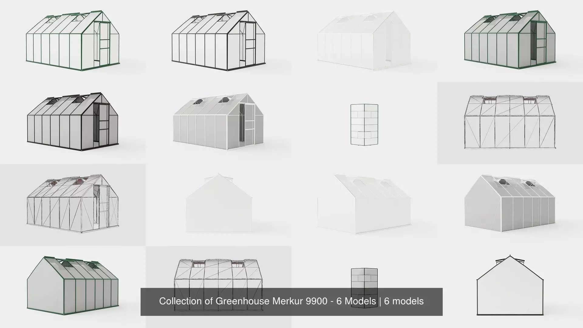 Collection of Greenhouse Merkur 9900 - 6 Models _0