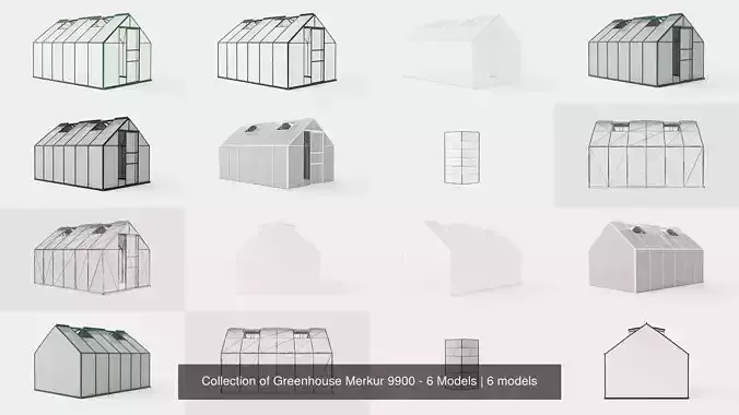 Collection of Greenhouse Merkur 9900 - 6 Models Collection of Greenhouse Merkur 9900 - 6 Models