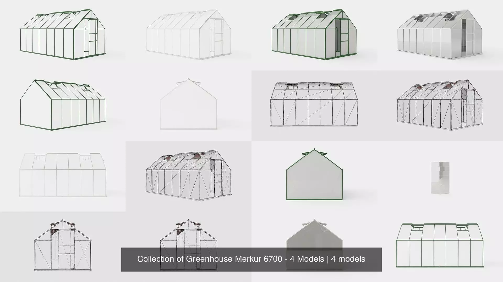 Collection of Greenhouse Merkur 6700 - 4 Models _0