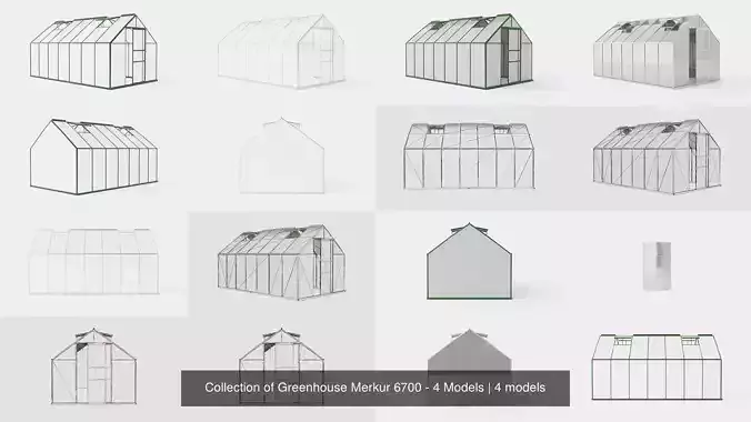 Collection of Greenhouse Merkur 6700 - 4 Models 