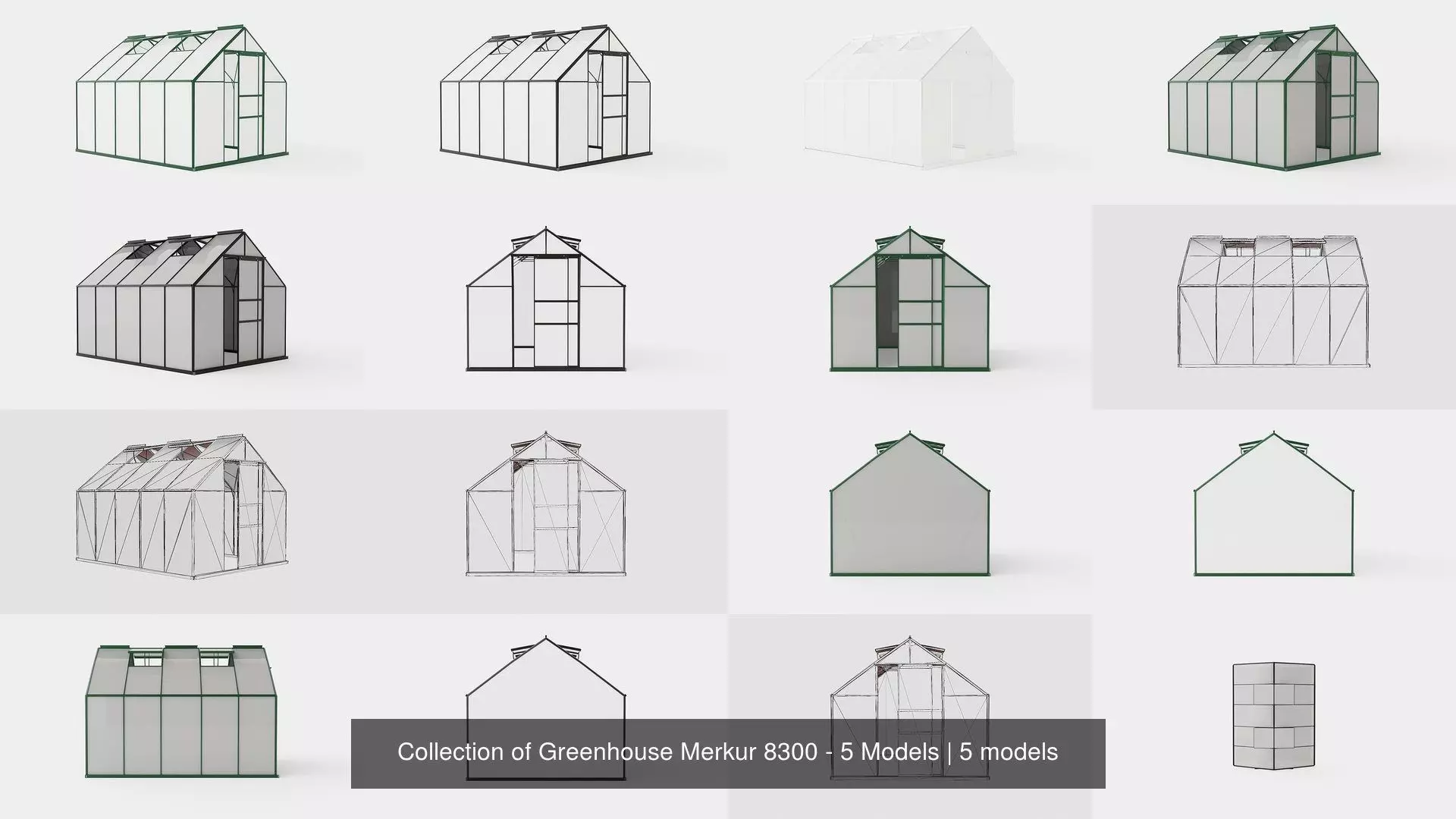 Collection of Greenhouse Merkur 8300 - 5 Models _0