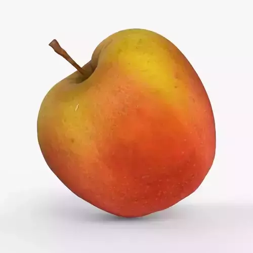 Photorealistic 3D scan of apple Low-poly 3D model