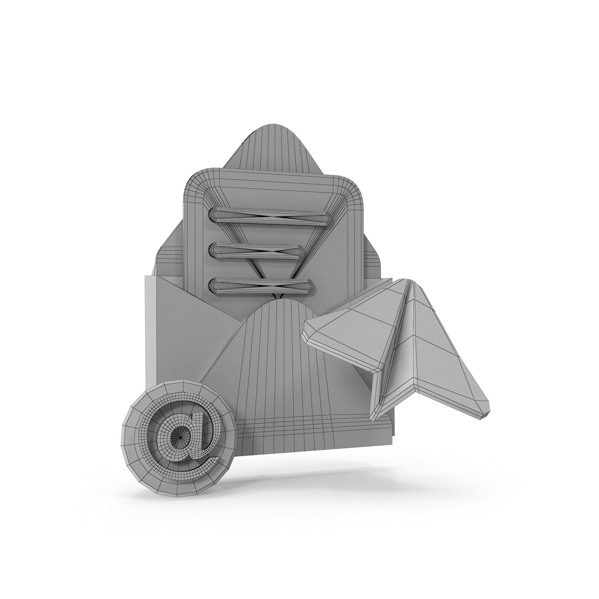 Mail Message Cartoon Low-poly 3D model_36