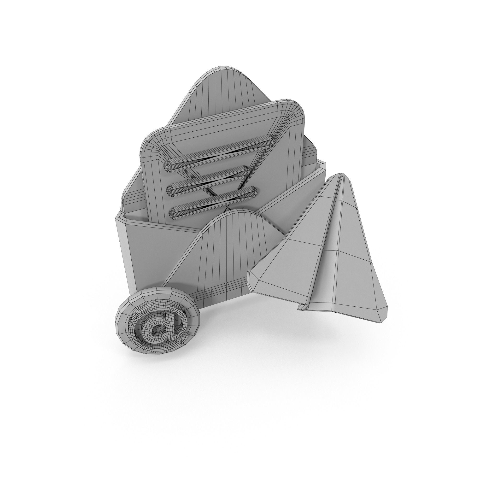 Mail Message Cartoon Low-poly 3D model_25