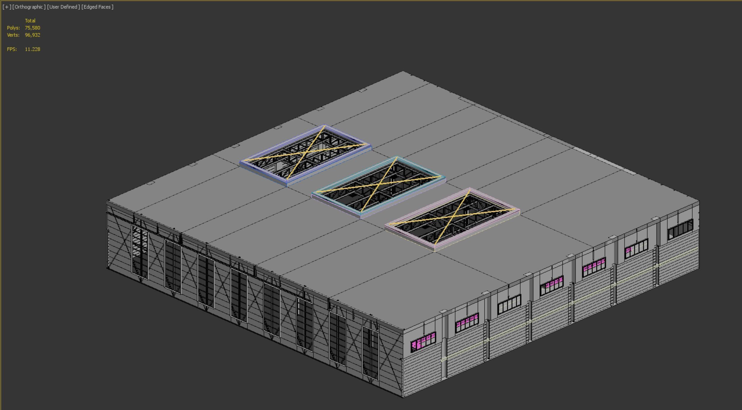 low poly warehouse 19 3D model_10