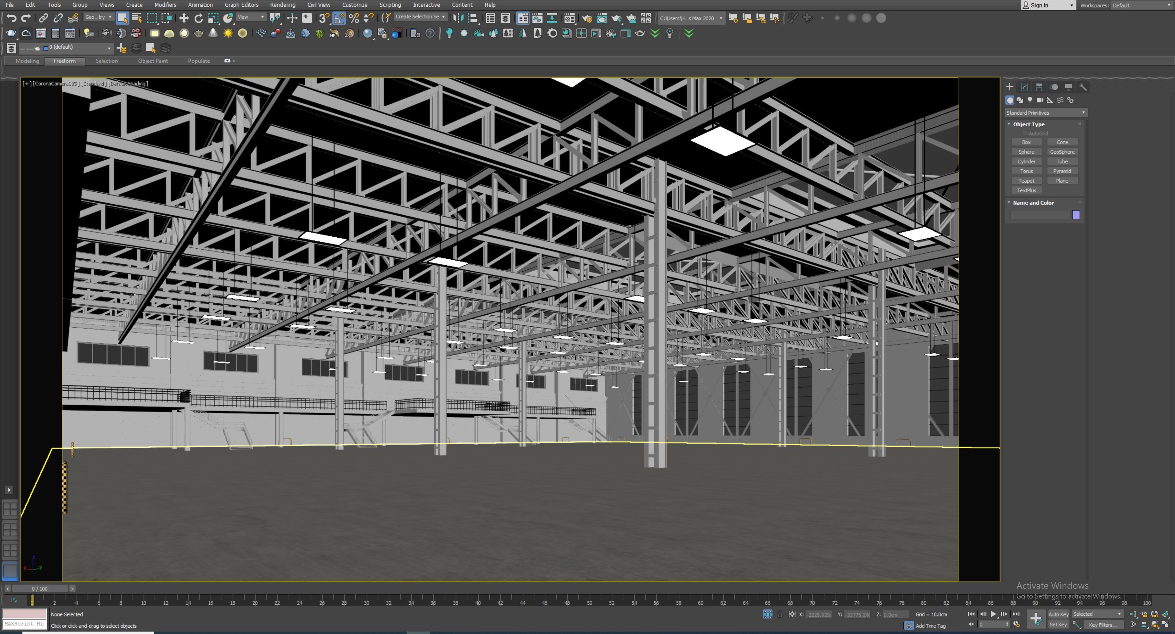 low poly warehouse 19 3D model_9
