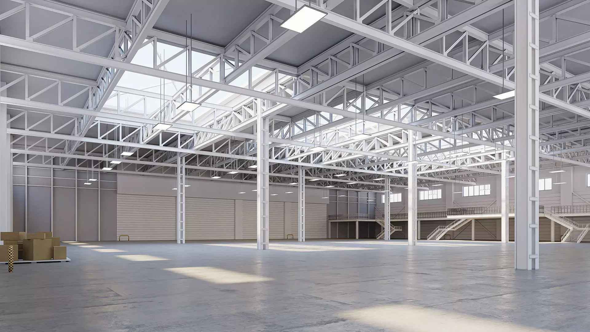 low poly warehouse 19 3D model_0