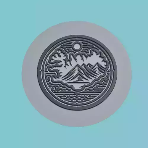 Iceland Map Medallion Wall Art Printer