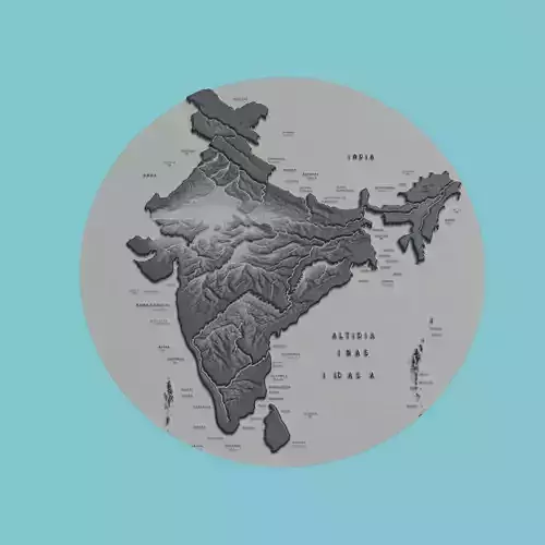 India Map Medallion Wall Art Printer