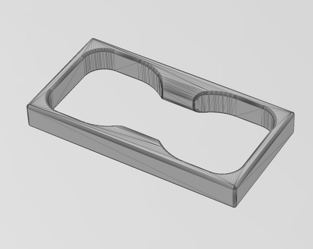 Double finger flat section square ring 3D print model_15