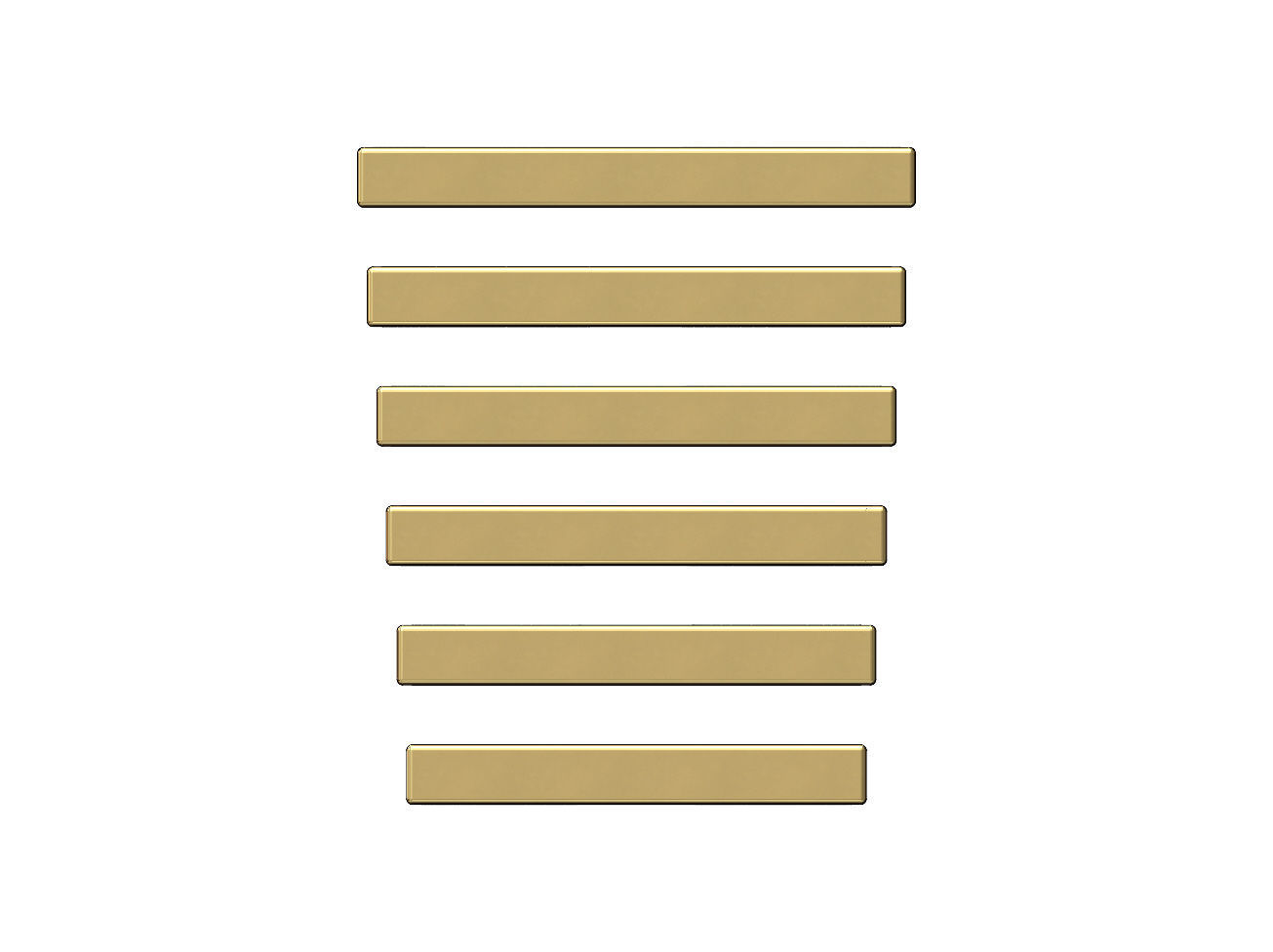 Double finger flat section square ring 3D print model_1