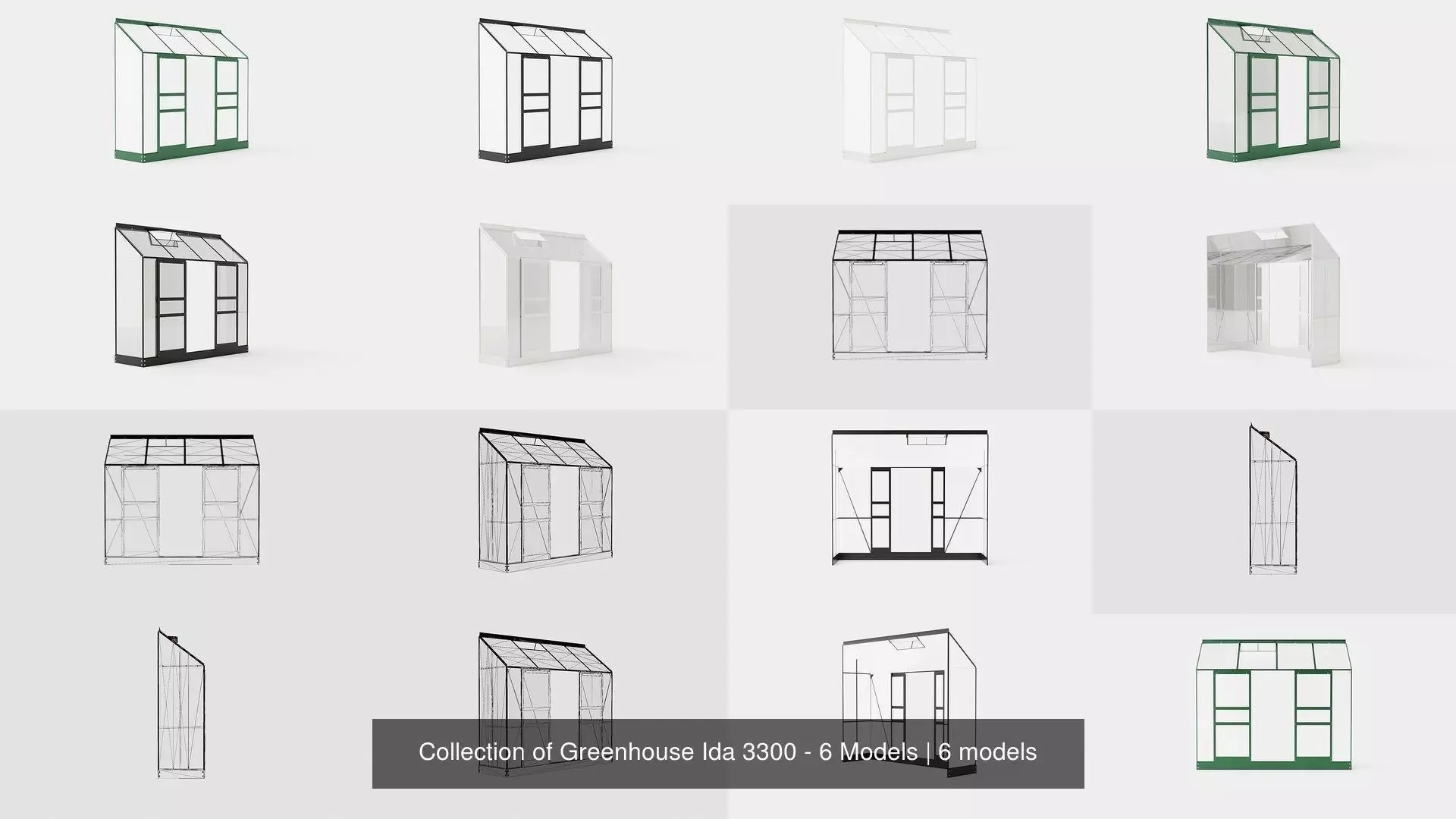 Collection of Greenhouse Ida 3300 - 6 Models _0