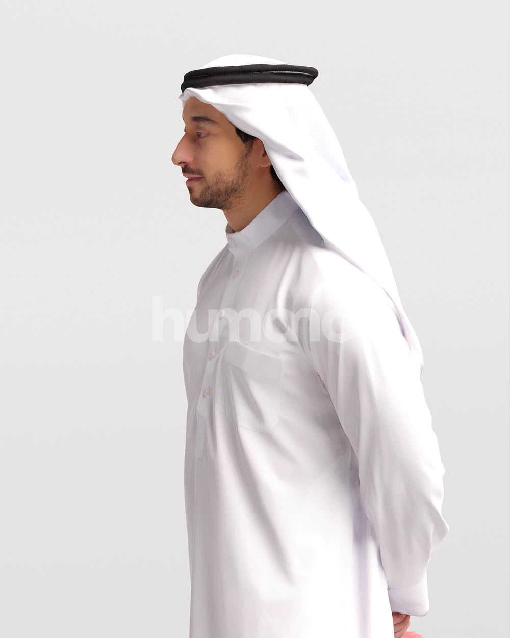 Humano Arab man in thobe walking - 2404-062-6703 3D model_8