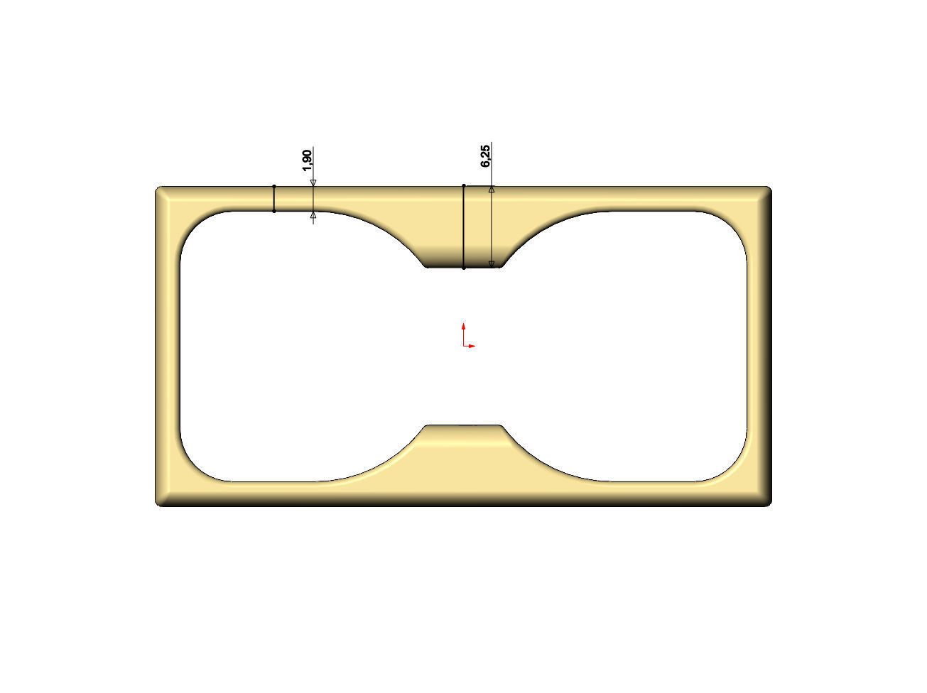 Double finger rounded split section square ring Us sizes 6to11 3D print model_6