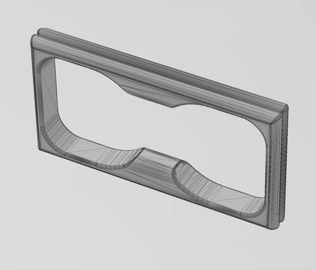 Double finger rounded split section square ring Us sizes 6to11 3D print model_14