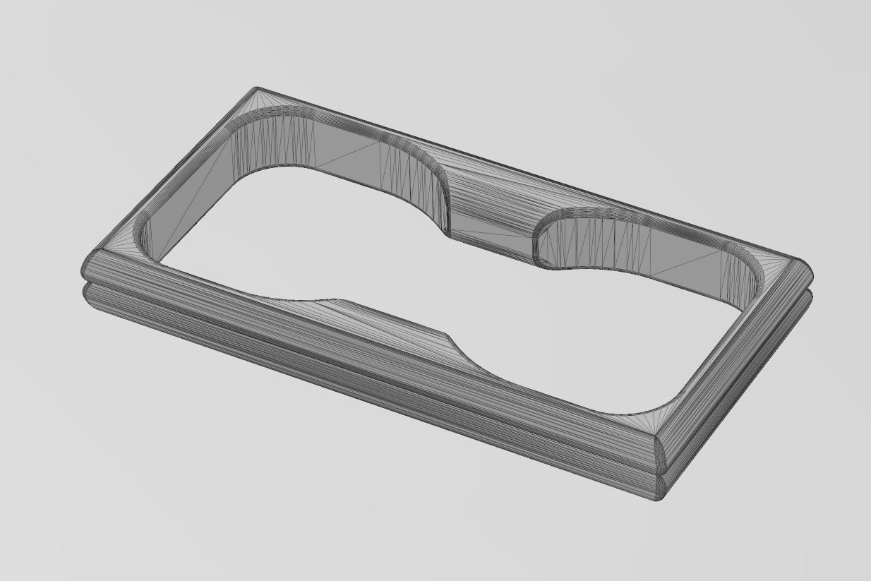 Double finger rounded split section square ring Us sizes 6to11 3D print model_15