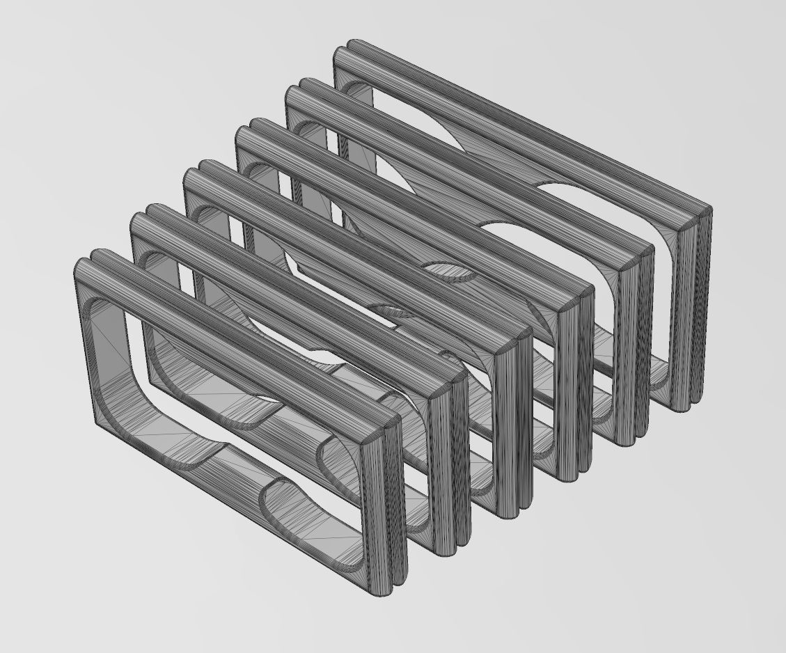 Double finger rounded split section square ring Us sizes 6to11 3D print model_13