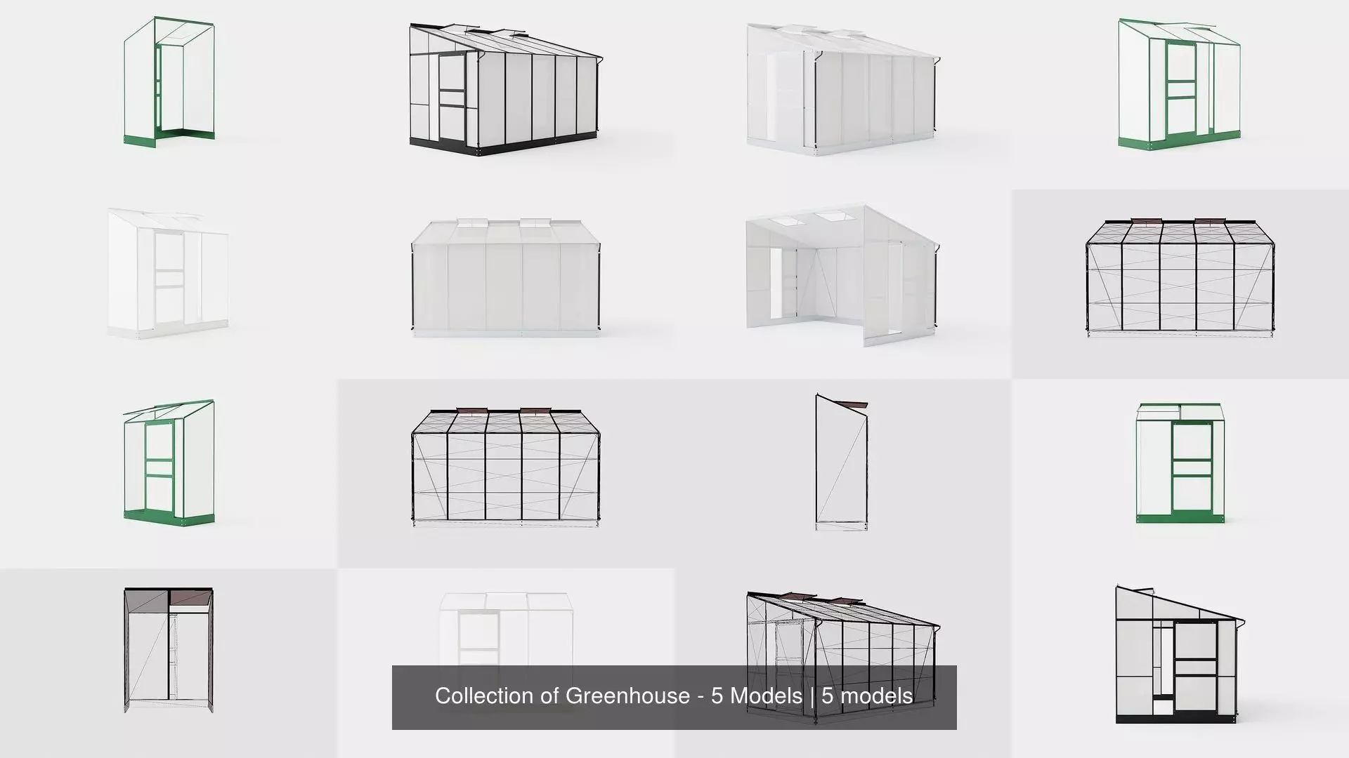 Collection of Greenhouse - 5 Models _0