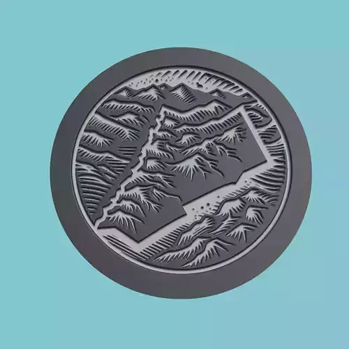 Jordan Map Medallion Wall Art Printer