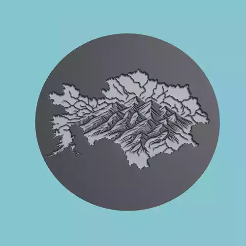 Kazakhstan Map Medallion Wall Art Printer