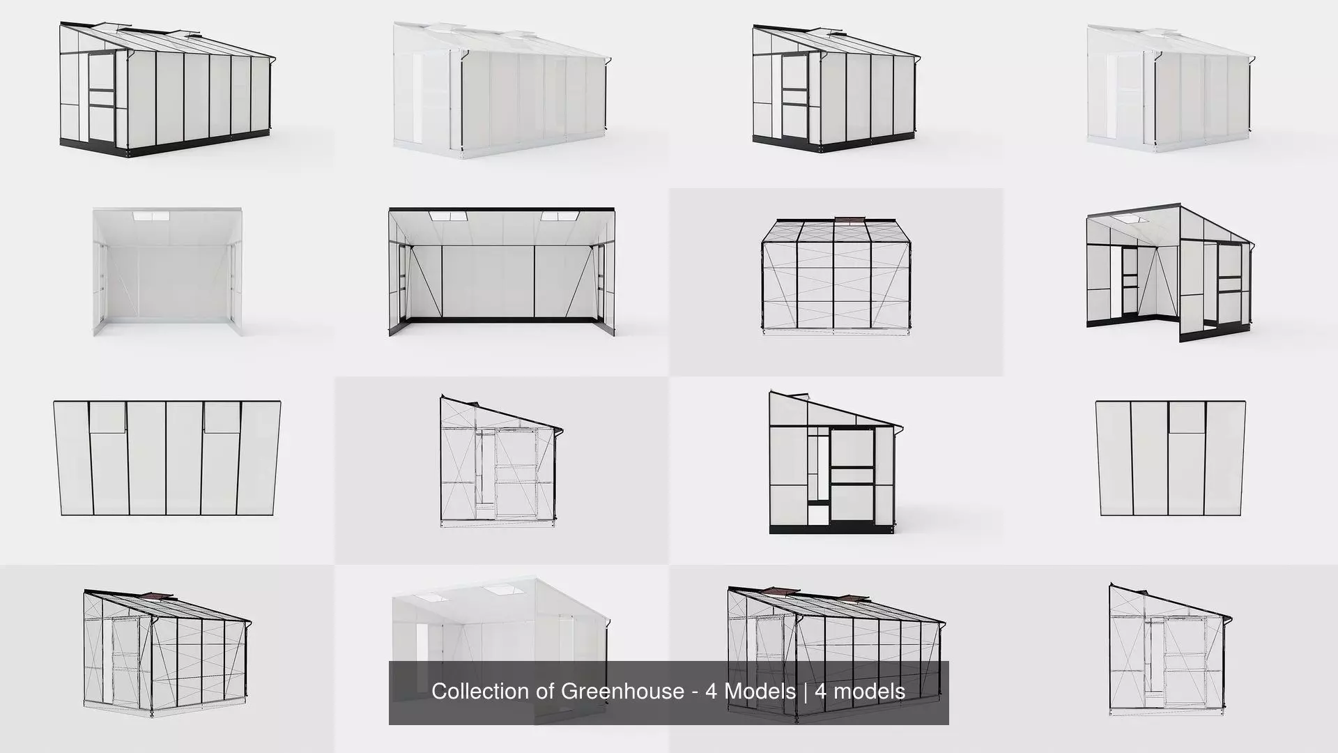 Collection of Greenhouse - 4 Models _0