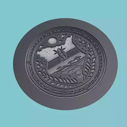 Kenya Map Medallion Wall Art Printer