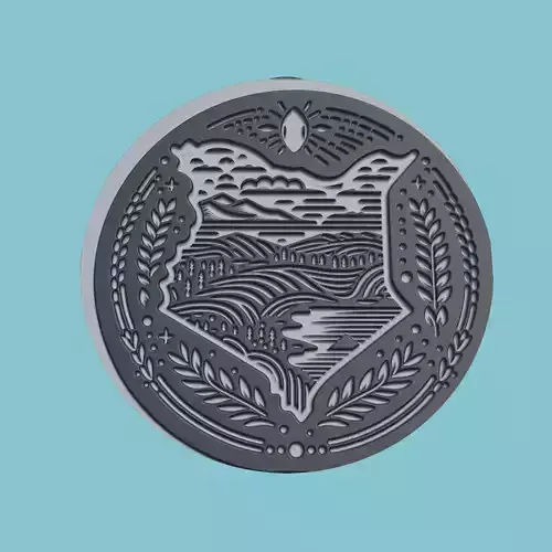 Kenya Map Medallion Wall Art Printer