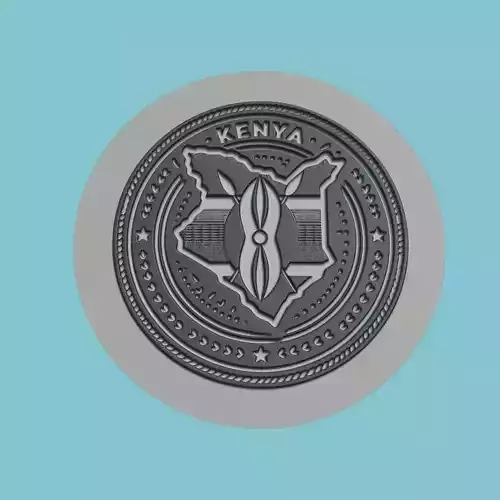 Kenya Map Medallion Wall Art Printer