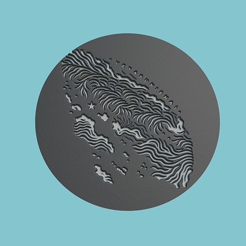 Kiribati Map Medallion Wall Art Printer 3D print model