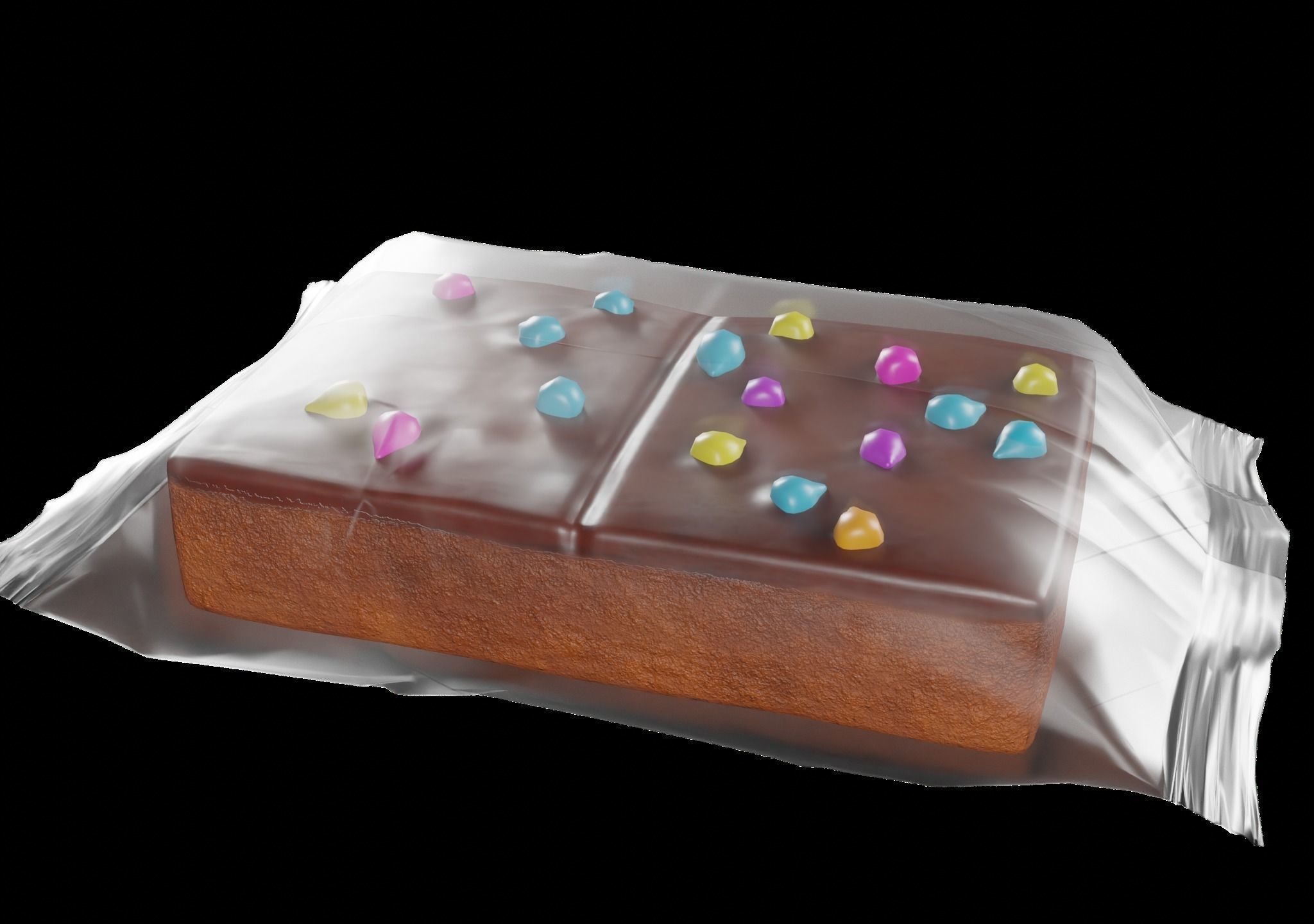 Cosmic brownie food model Low-poly 3D model_6