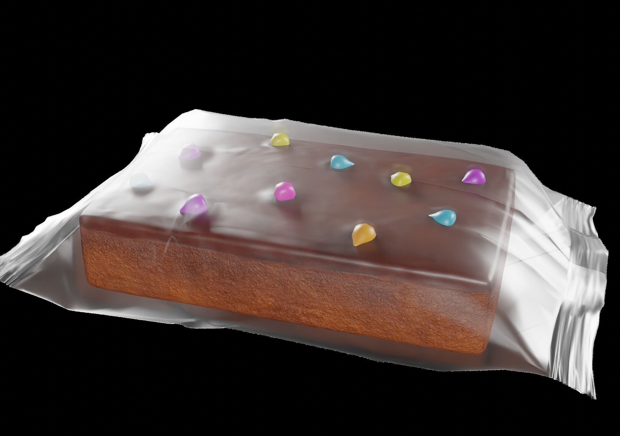 Cosmic brownie food model Low-poly 3D model_5