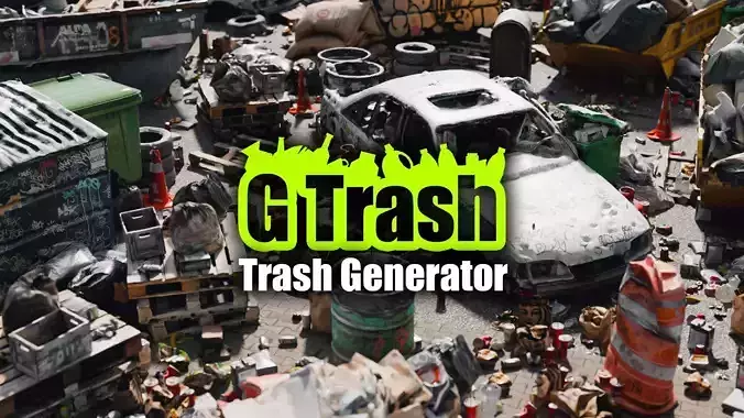 G Trash Low-poly 3D model