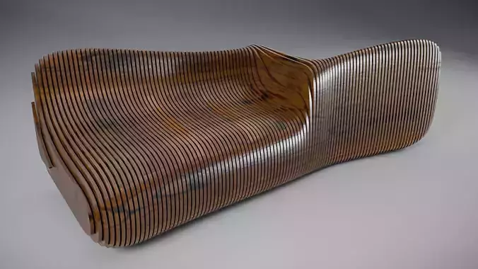 Modern Parametric Bench 3D Model